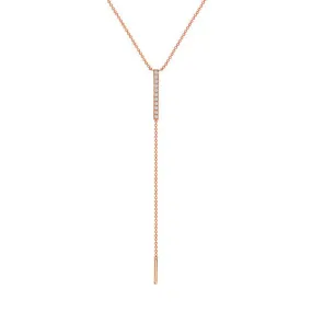 Diamond Lariat Bar Necklace