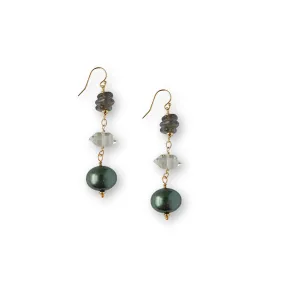 Drop pearl earrings