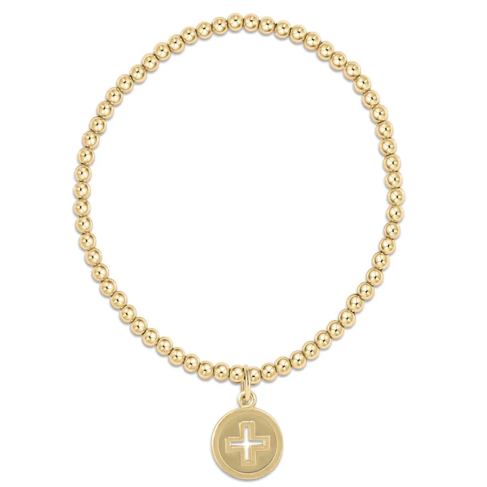 ENewton Gold 3mm Cross Disc Bracelet