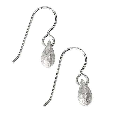 Faceted Teardrop Dangle Earrings