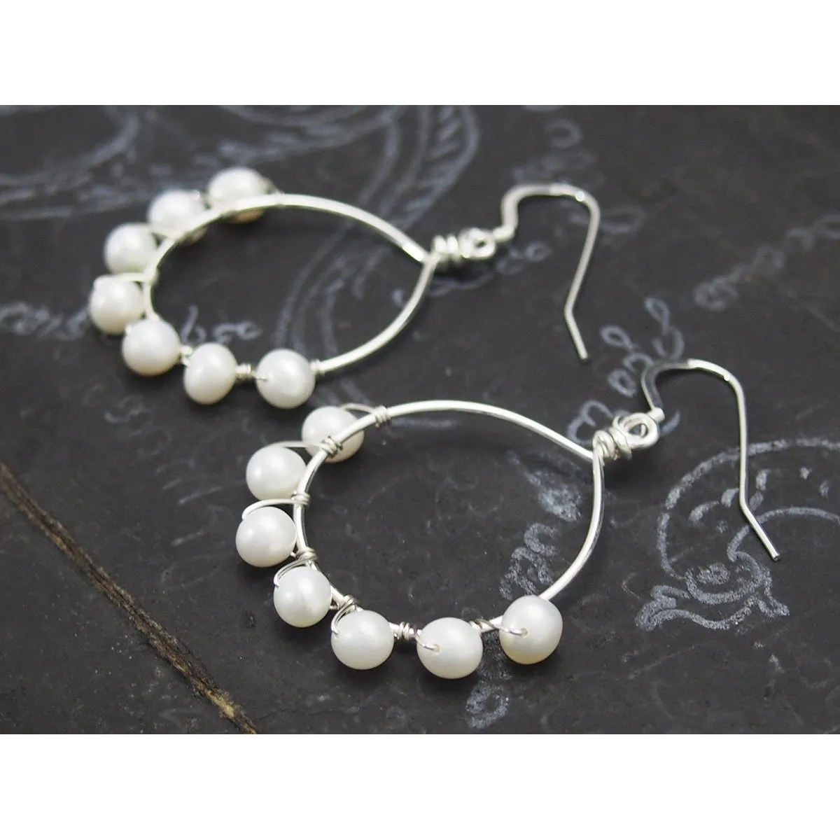 Fresh Water Pearl Earrings with Sterling Silver French Ear Wire