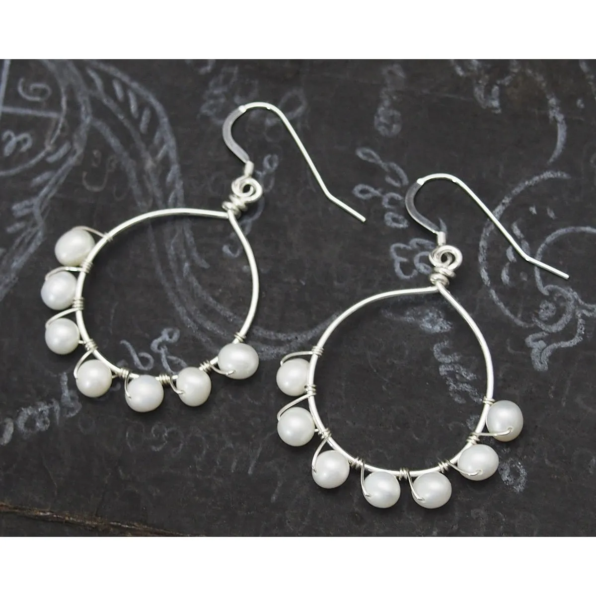 Fresh Water Pearl Earrings with Sterling Silver French Ear Wire