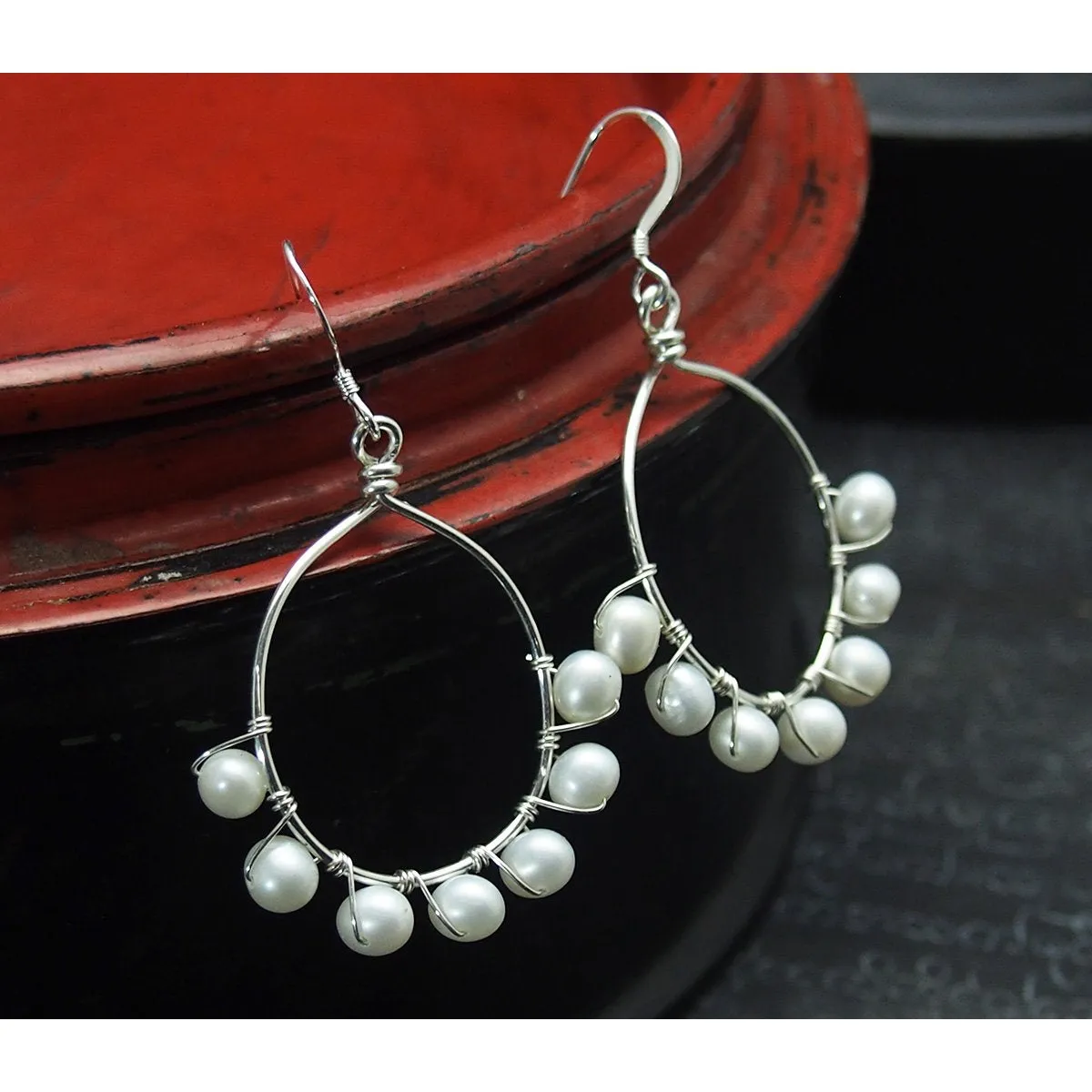 Fresh Water Pearl Earrings with Sterling Silver French Ear Wire