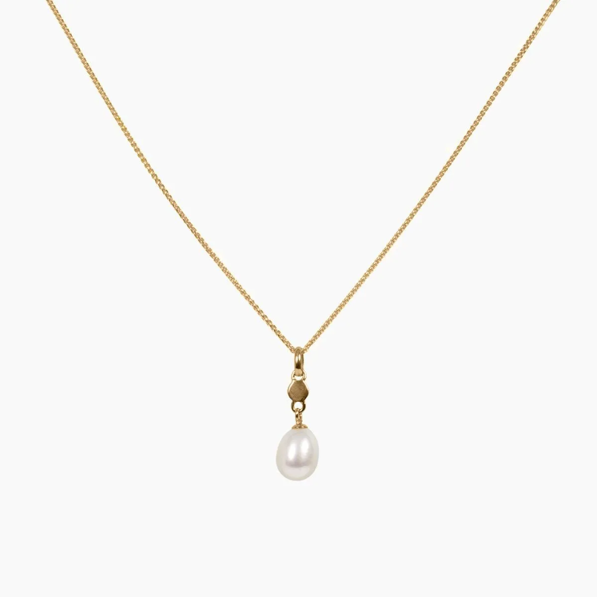 Freshwater Pearl Dot Pendant (Gold)