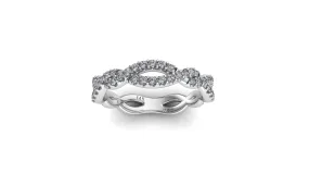 Full Twist Eternity Infinity Diamond Anniversary Wedding Band 0.60 ct tw Round-cut 14K Gold BAN074