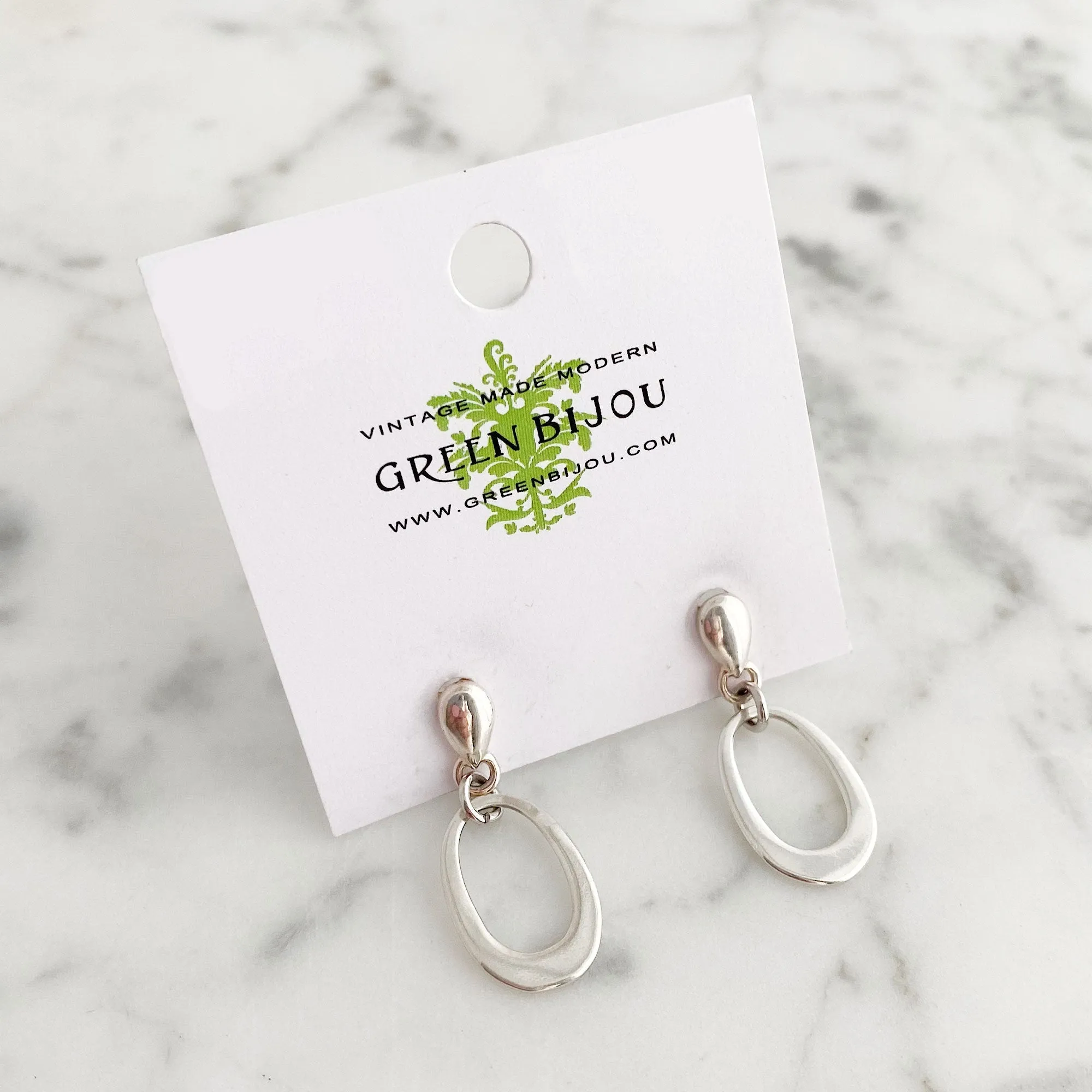 GIDGET sterling hoop drop studs