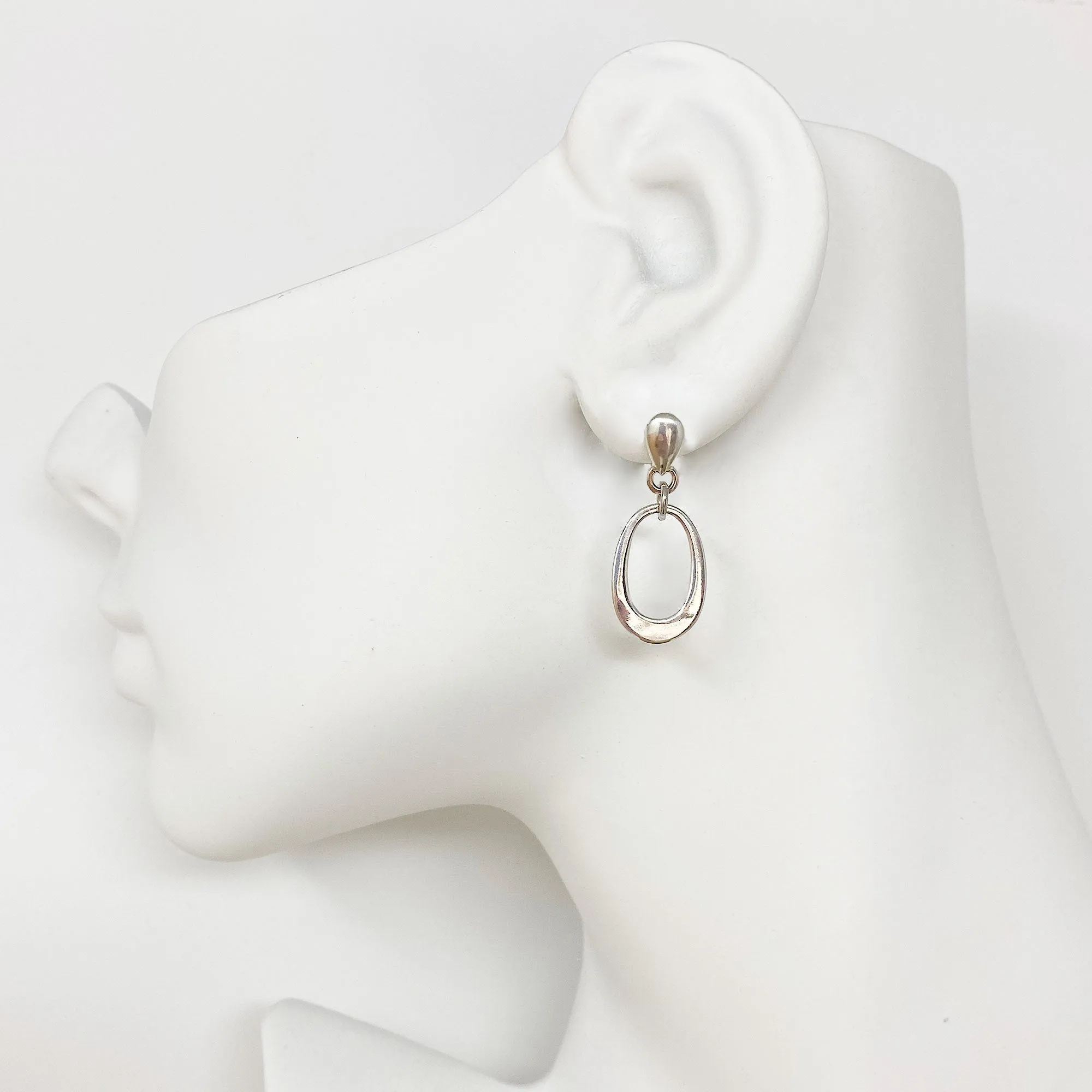 GIDGET sterling hoop drop studs