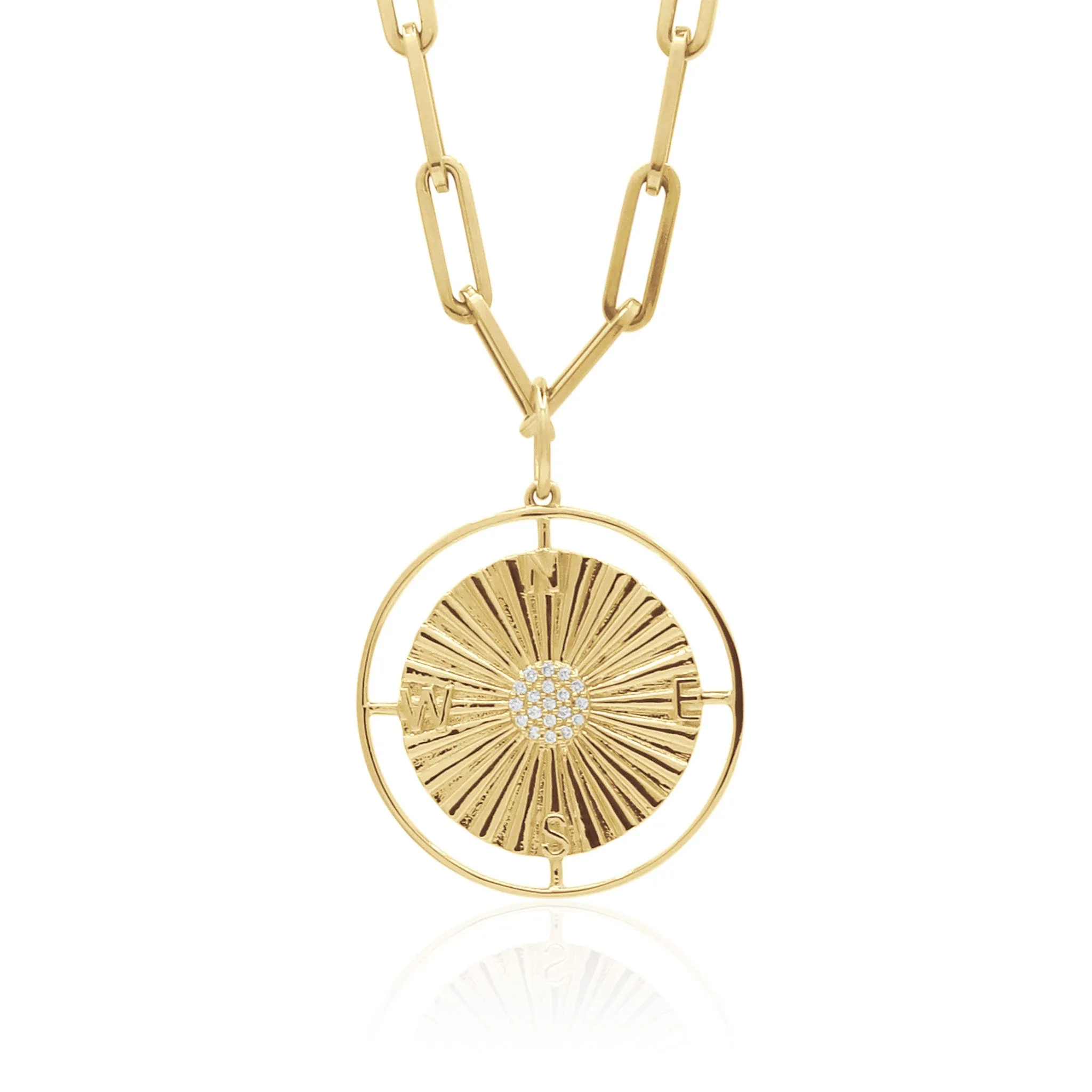 Gold Compass Pendant