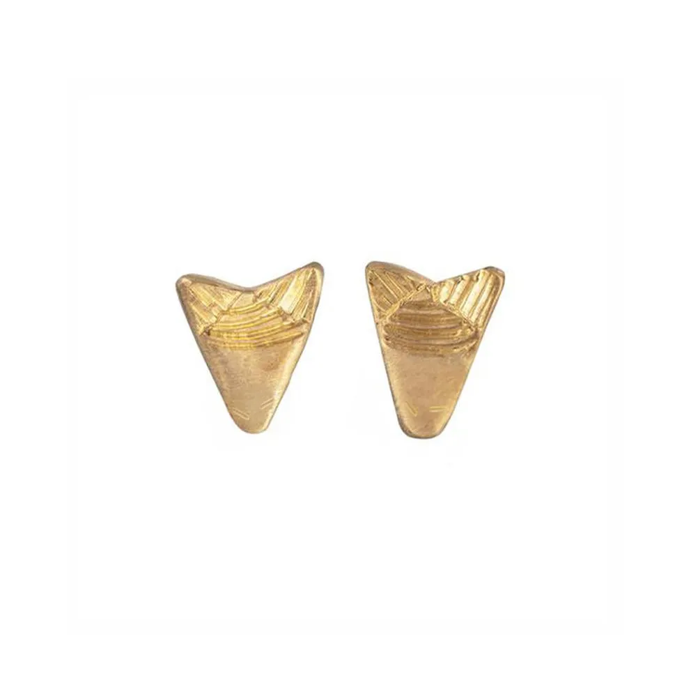 Gold Stud Earrings - Arrow Earring