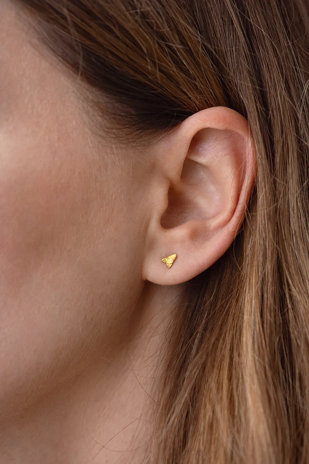 Gold Stud Earrings - Arrow Earring