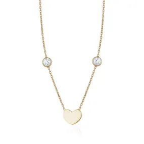 HEART BEZEL NECKLACE