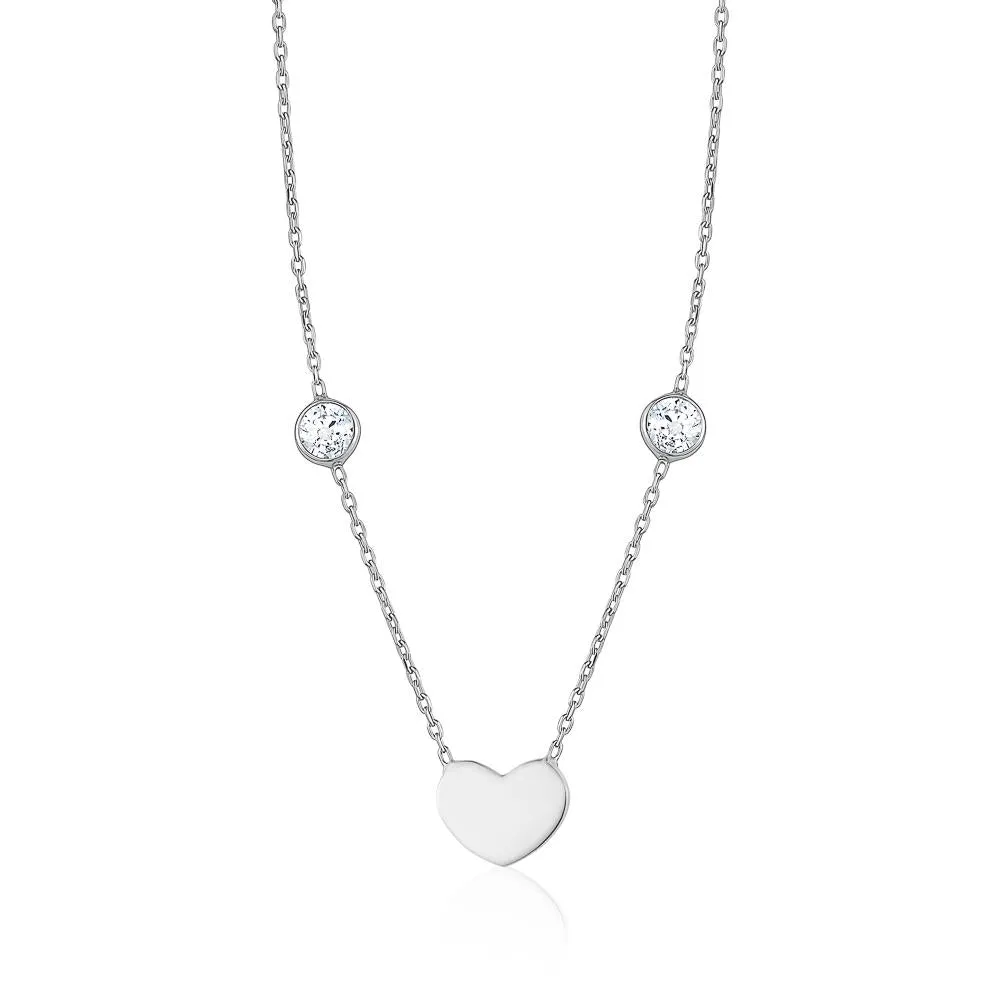 HEART BEZEL NECKLACE