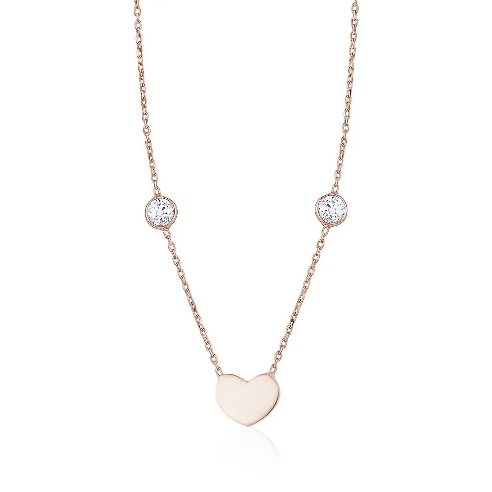 HEART BEZEL NECKLACE