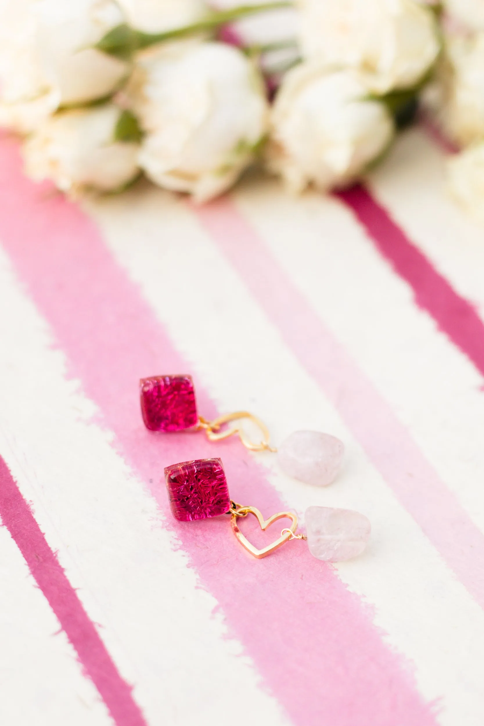 Hearts Drop Earrings