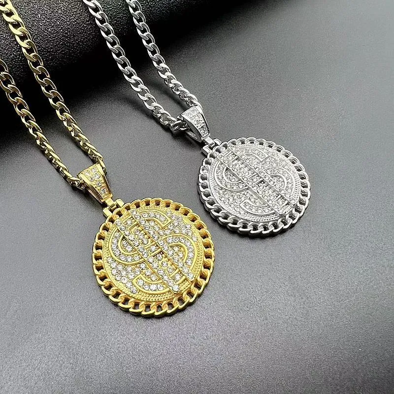 Hip Hop Dollar Symbol Zircon Pendant