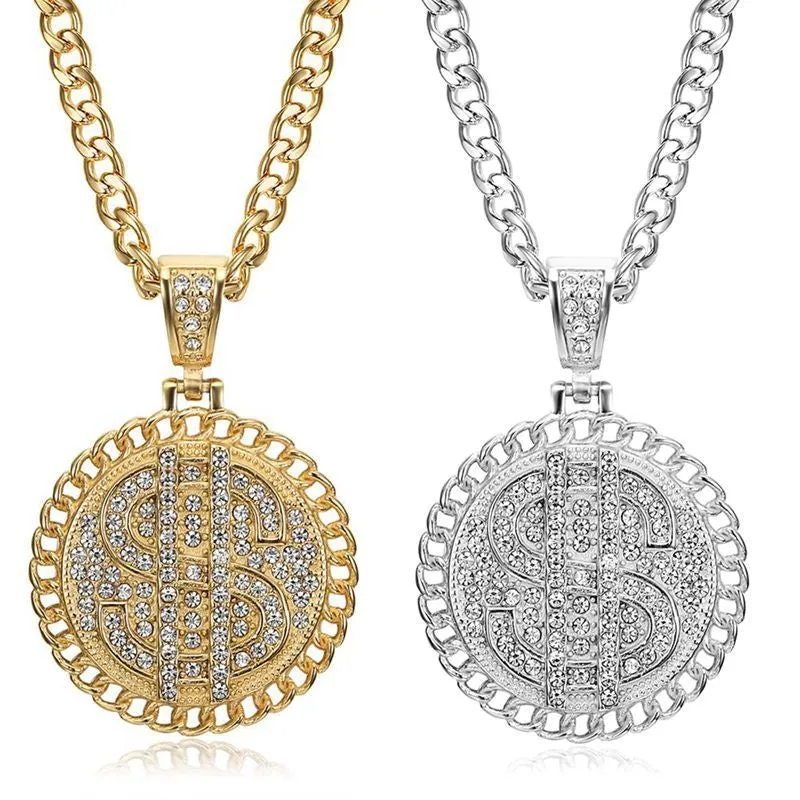 Hip Hop Dollar Symbol Zircon Pendant