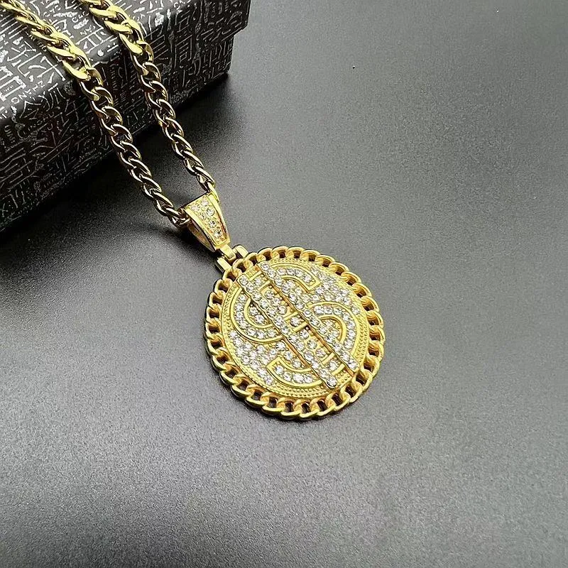 Hip Hop Dollar Symbol Zircon Pendant