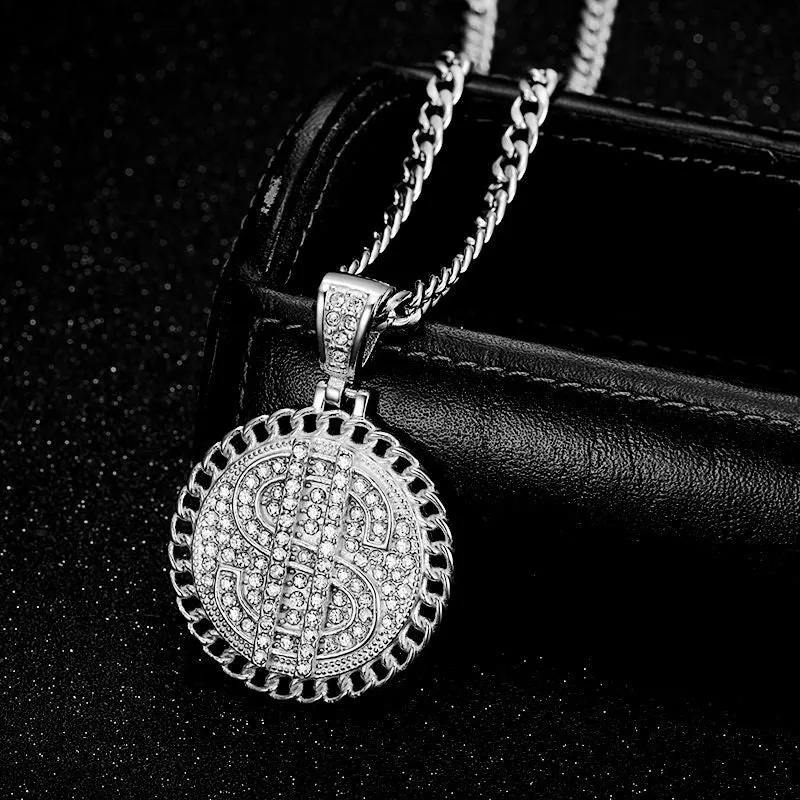 Hip Hop Dollar Symbol Zircon Pendant