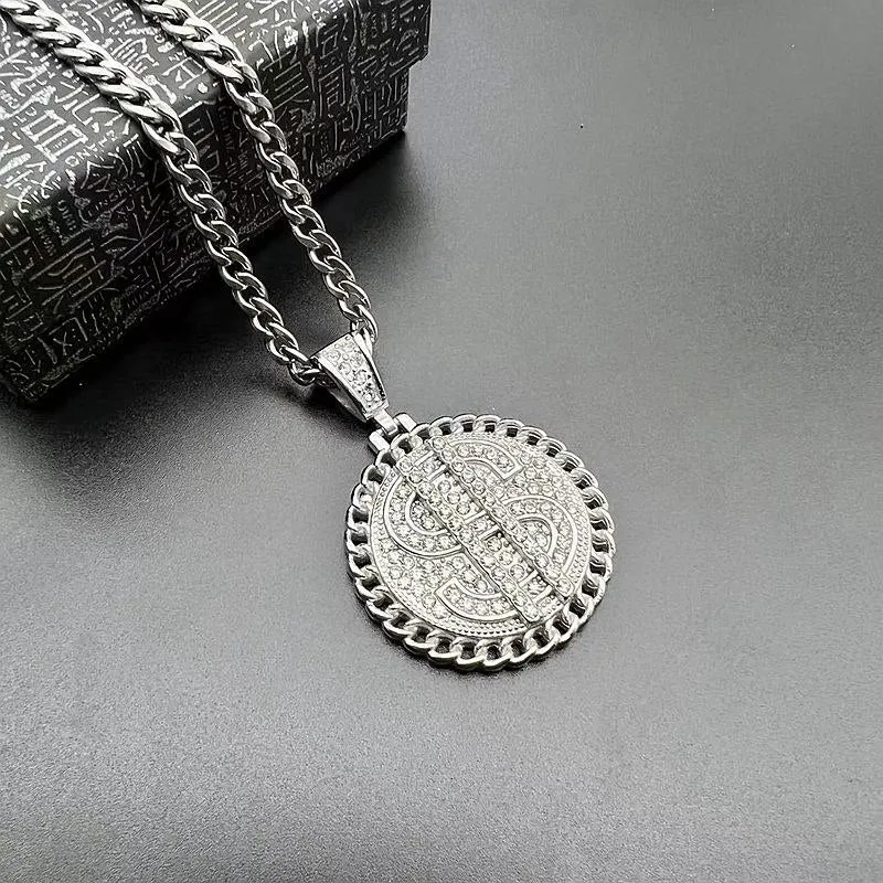 Hip Hop Dollar Symbol Zircon Pendant