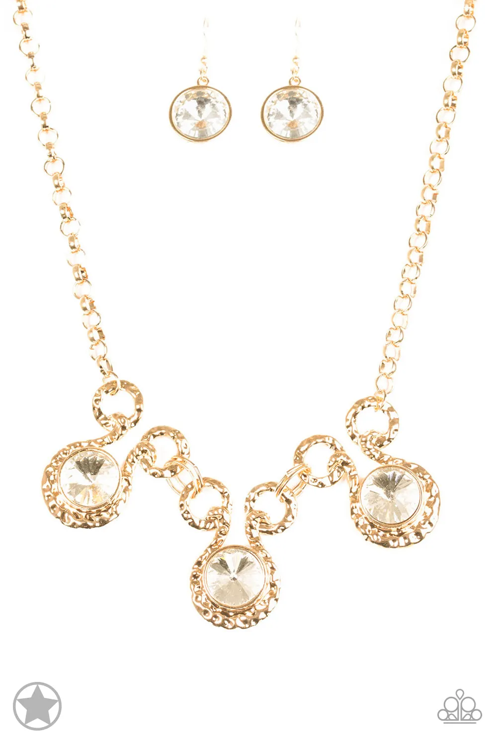 Hypnotized - Gold Blockbuster Paparazzi Necklace