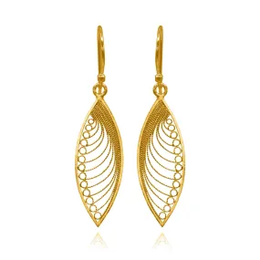 KHAYA GOLD MEDIUM EARRINGS FILIGREE