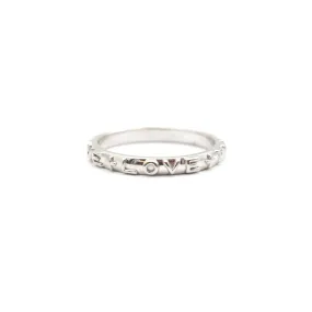 Ladies 14K White Gold True   Love Wedding Band