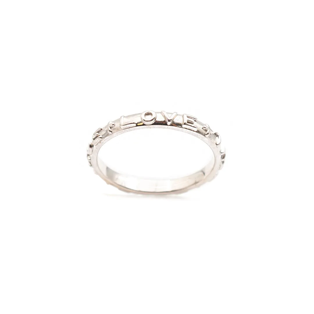 Ladies 14K White Gold True   Love Wedding Band