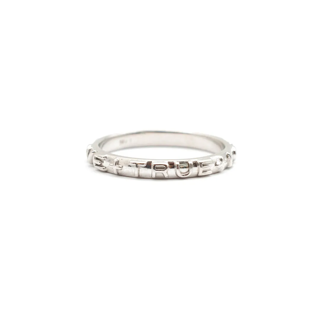 Ladies 14K White Gold True   Love Wedding Band