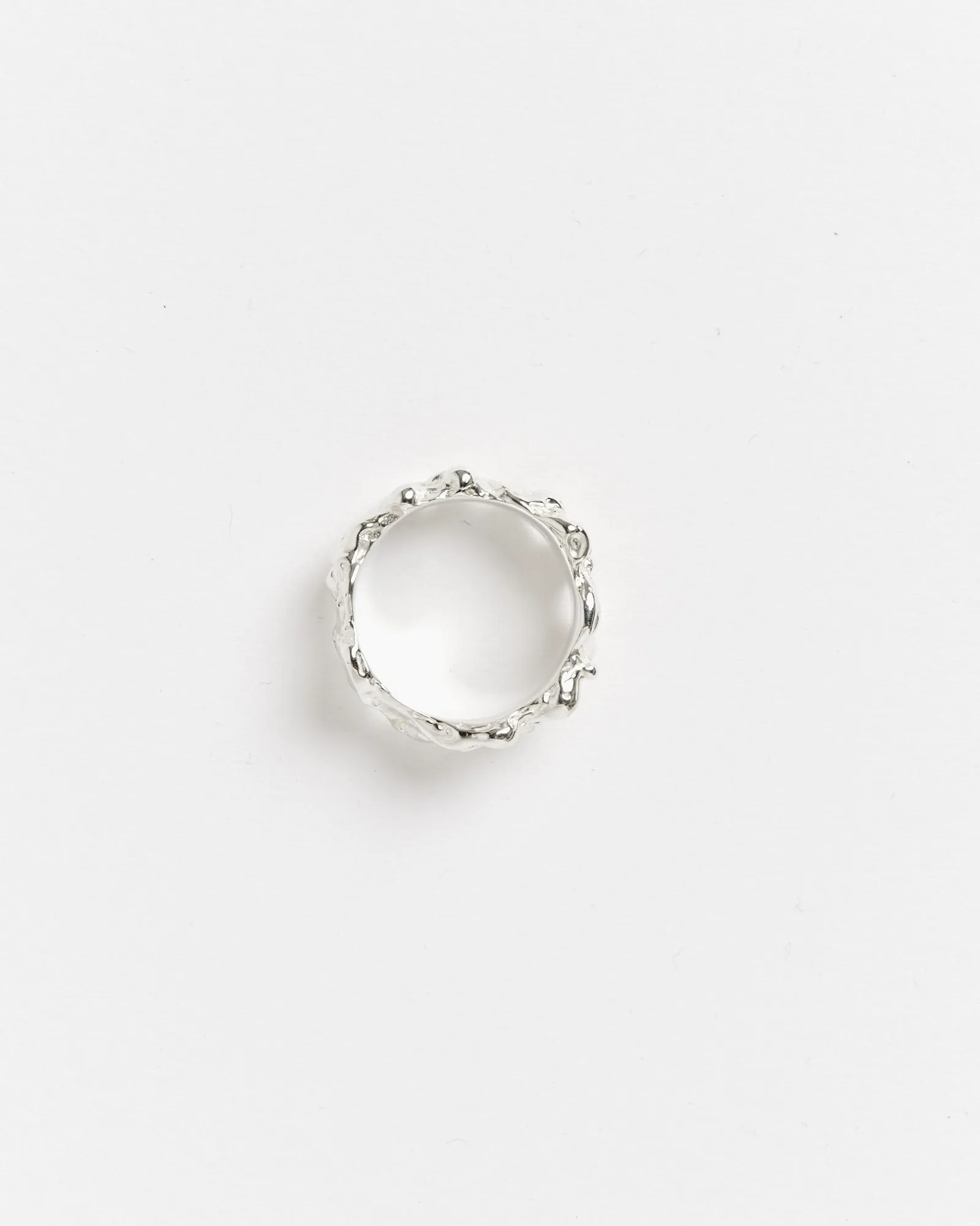 Lava Band Ring in Sterling Silver