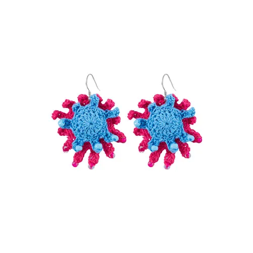 LB Hand Crochet Colorful Inkjet Earrings LOJL105