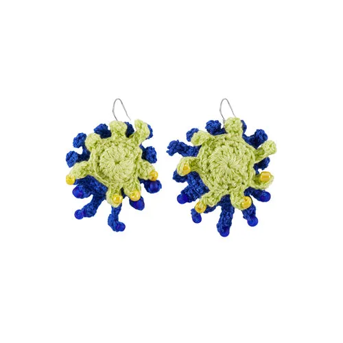 LB Hand Crochet Colorful Inkjet Earrings LOJL105