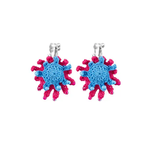 LB Hand Crochet Colorful Inkjet Earrings LOJL105