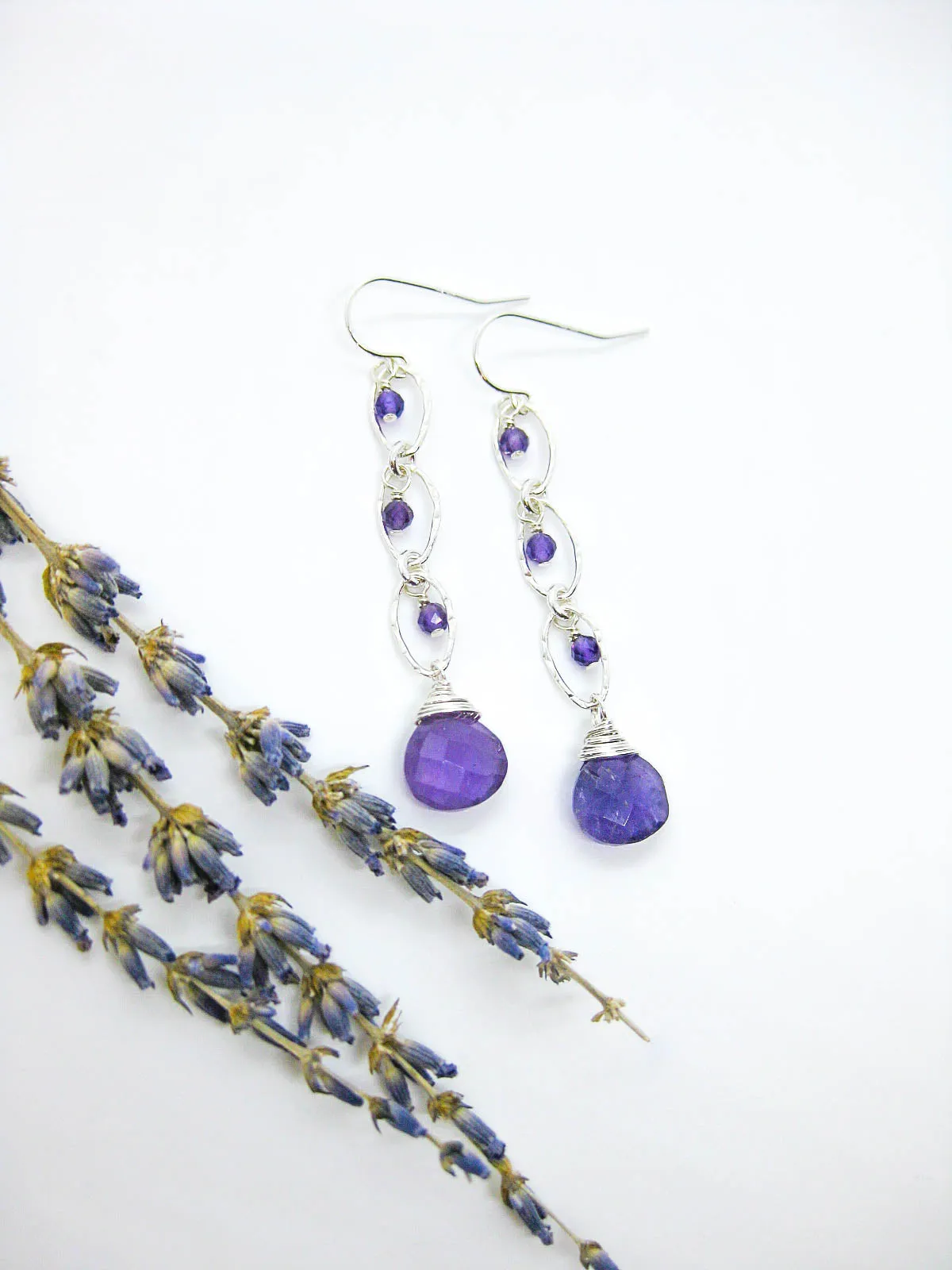 Lilac: Amethyst Earrings - e721