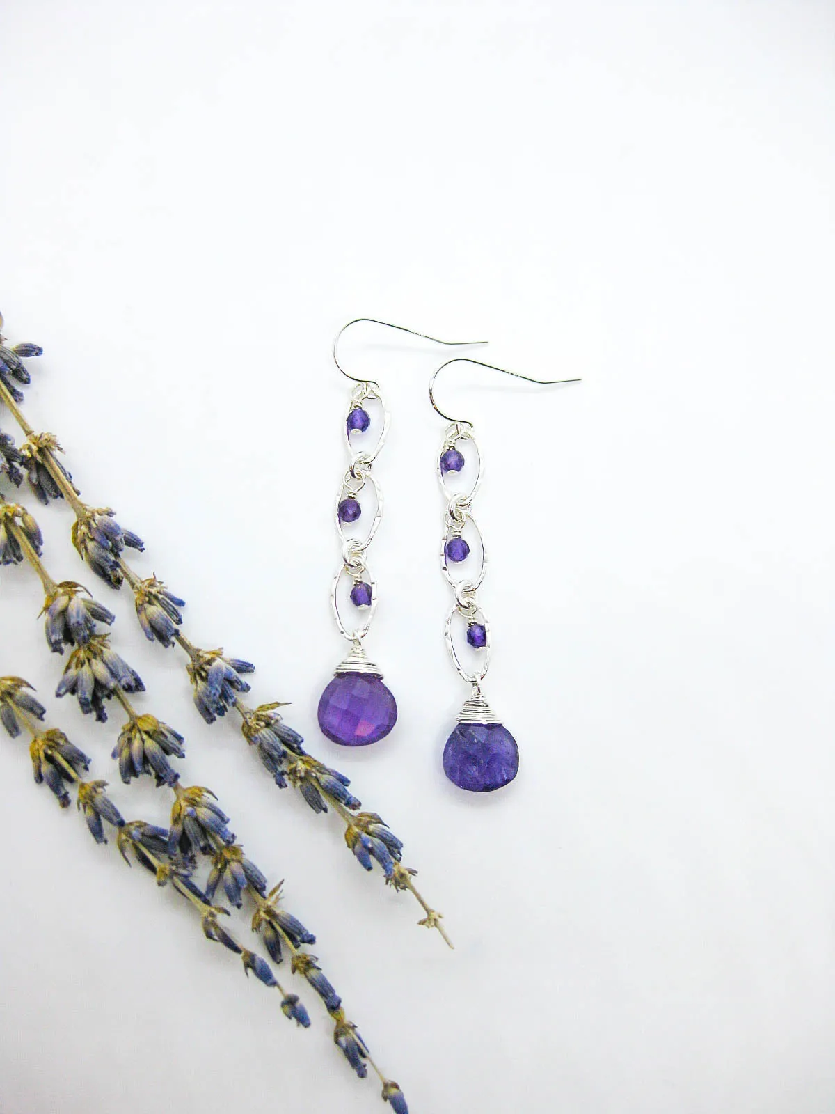 Lilac: Amethyst Earrings - e721