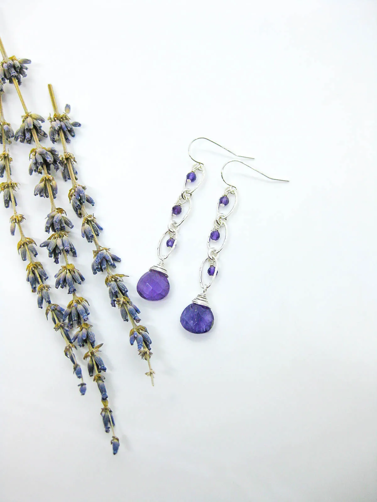 Lilac: Amethyst Earrings - e721