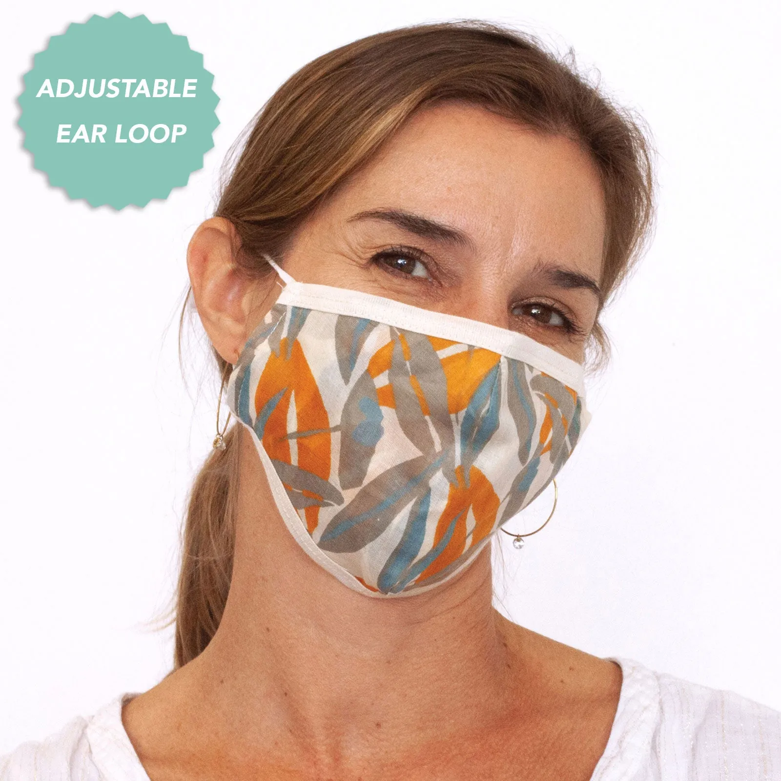 Lilith Grey  Adjustable Cotton Face Mask