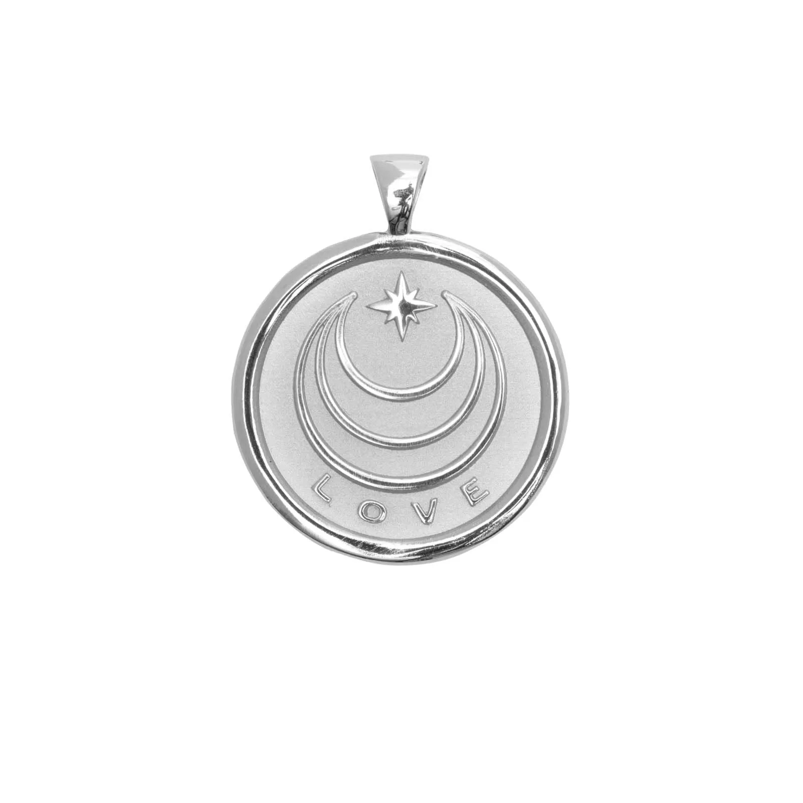 LOVE JW Original Pendant Coin in Silver