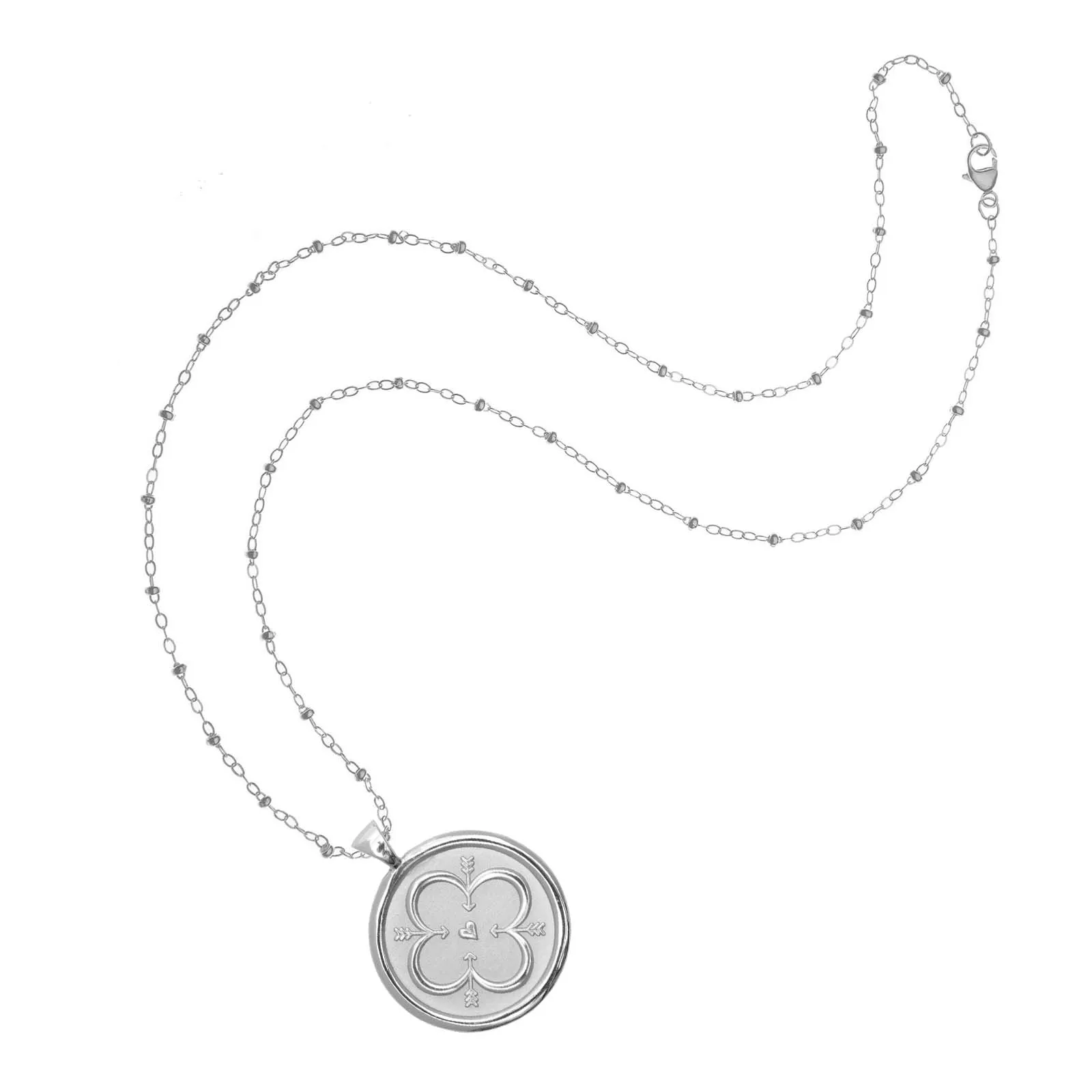 LOVE JW Original Pendant Coin in Silver