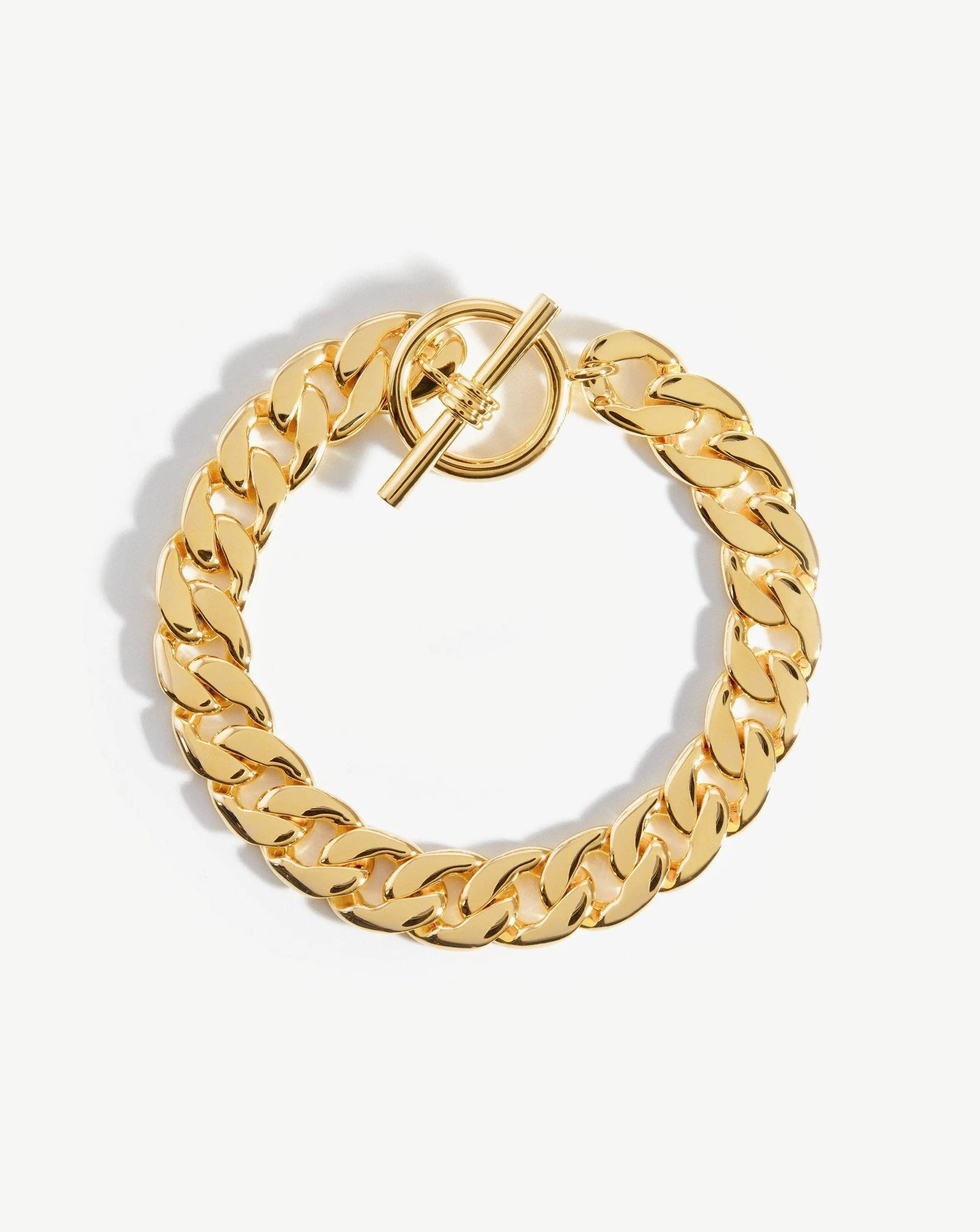 Lucy Williams T-Bar Chunky Chain Bracelet | 18ct Gold Plated