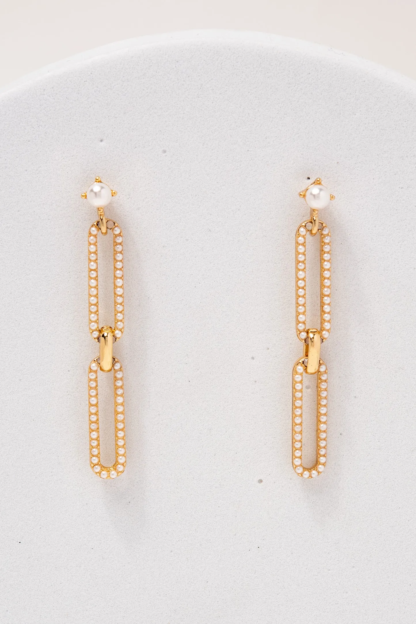 Luna Link Drop Earrings