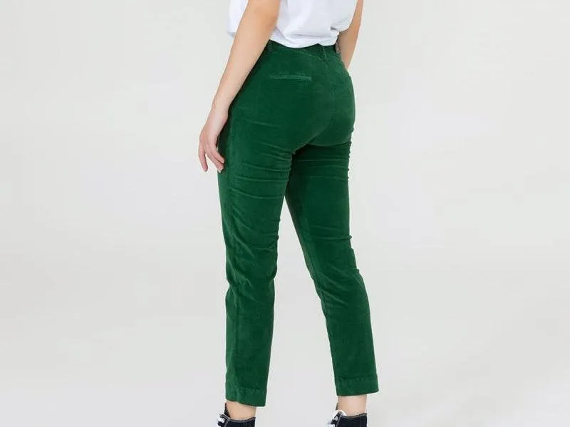 MARKUP Pantalone Chino Velluto Verde MW66567