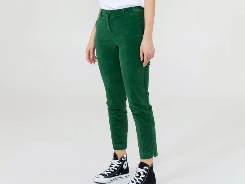 MARKUP Pantalone Chino Velluto Verde MW66567