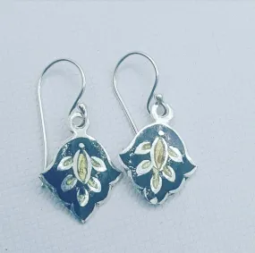 Meenakari enamel drop earrings