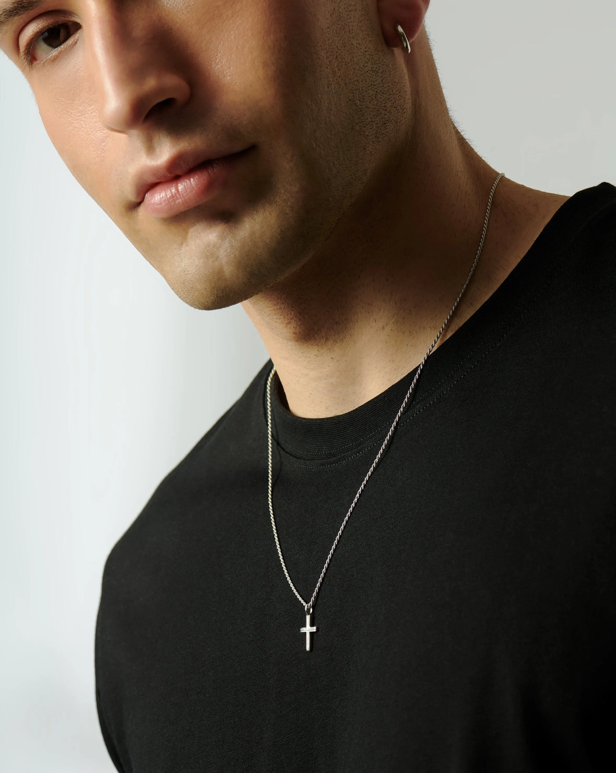 Mens Lucy Williams Classic Cross Necklace