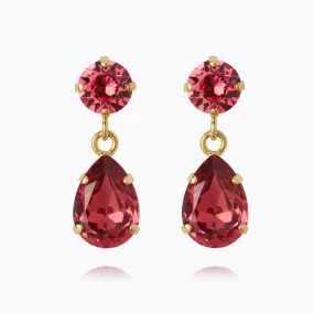 Mini Drop Earrings / Mulberry Red