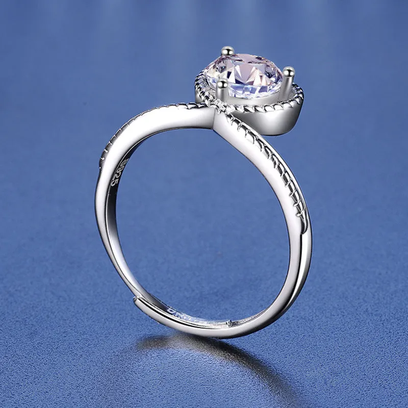 Moissanite Heart Love Ring