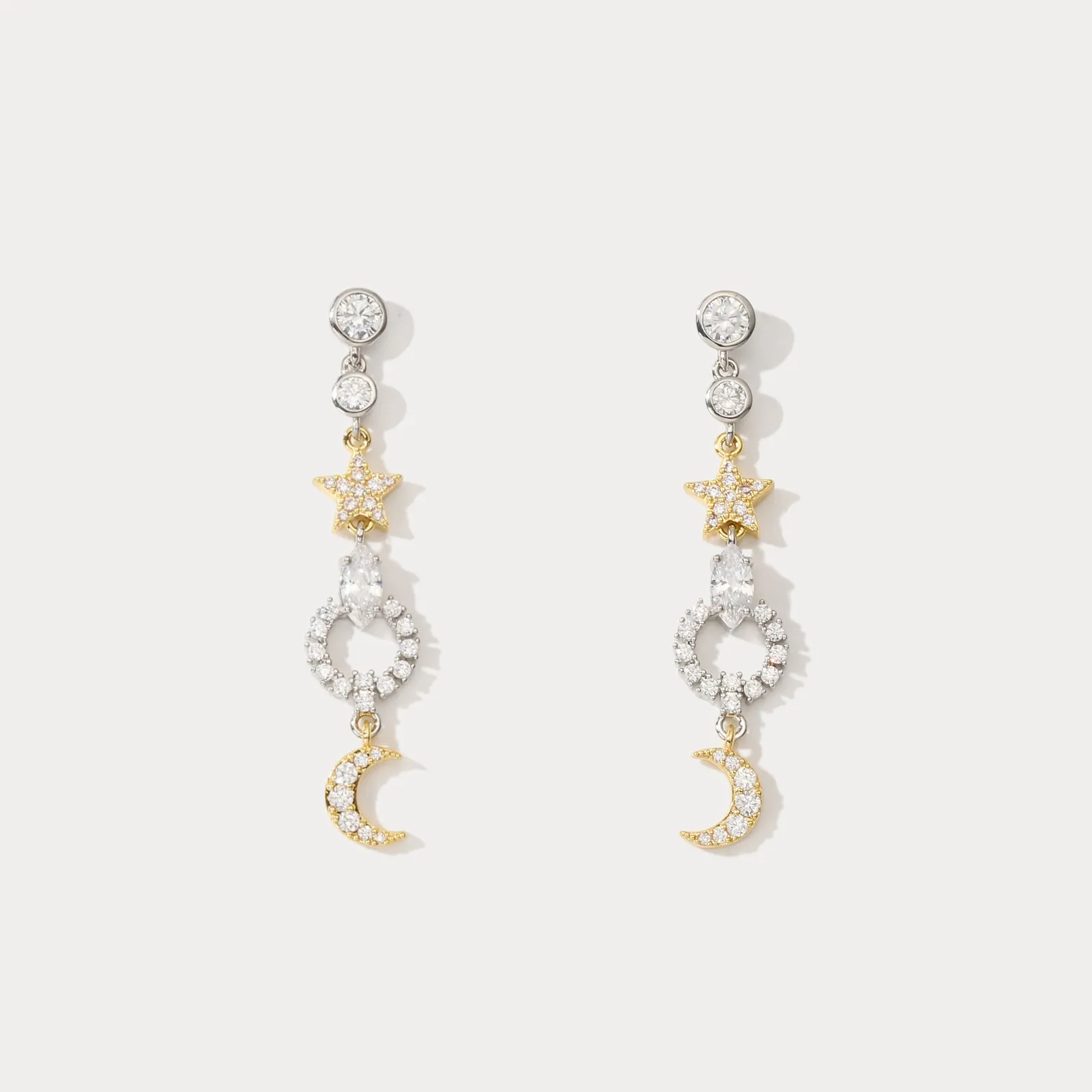 Moon Star Pearl Earrings