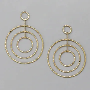 Multiple Circle Dangling Earrings