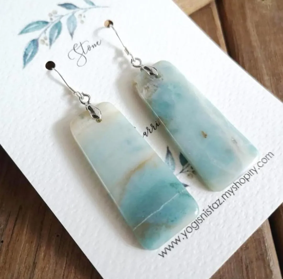 Natural Amazonite Stone Earrings