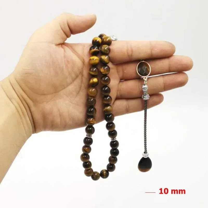 Natural Tiger Eye Stone Prayer Beads